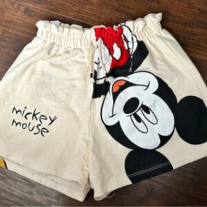 ZARA Disney Girl’s Mickey Mouse Girls Cotton Shorts Sz 13-14